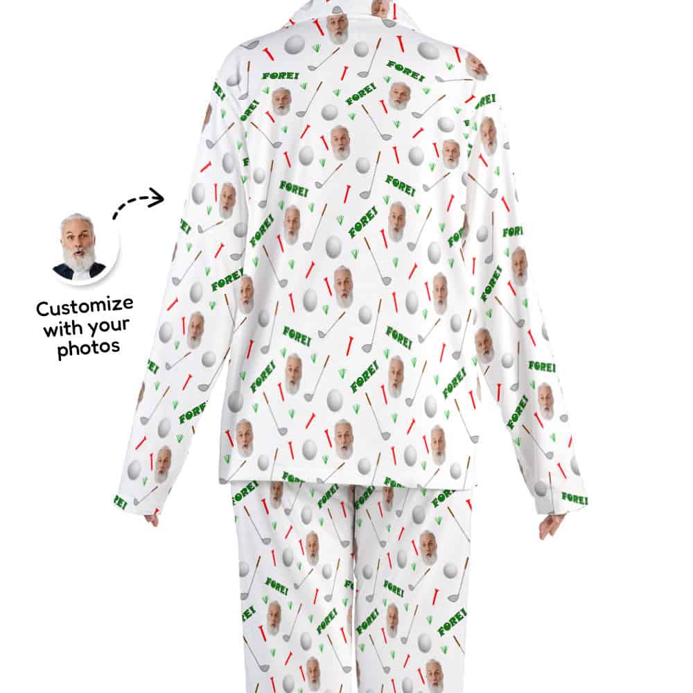 golf themed pajamas back