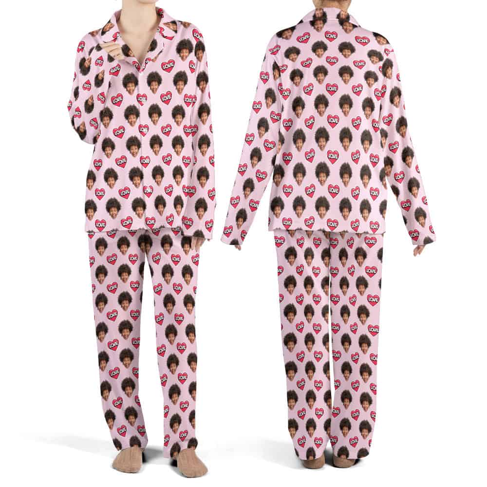 heart pajama set set