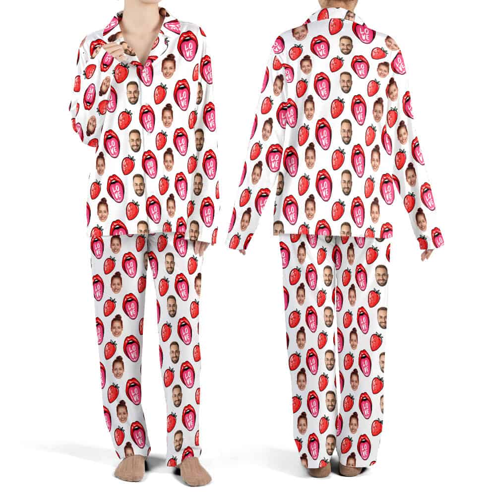 strawberry pajama set set