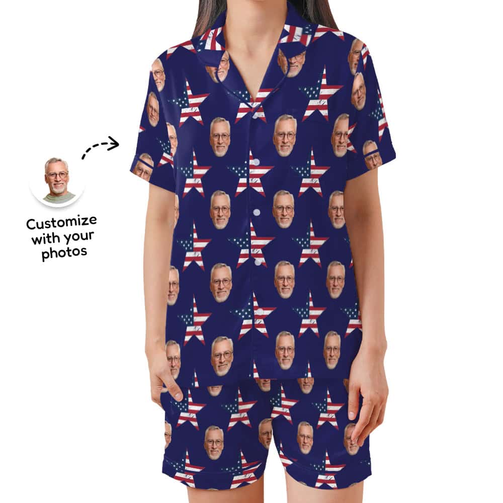 American Flag Short Pajama Set