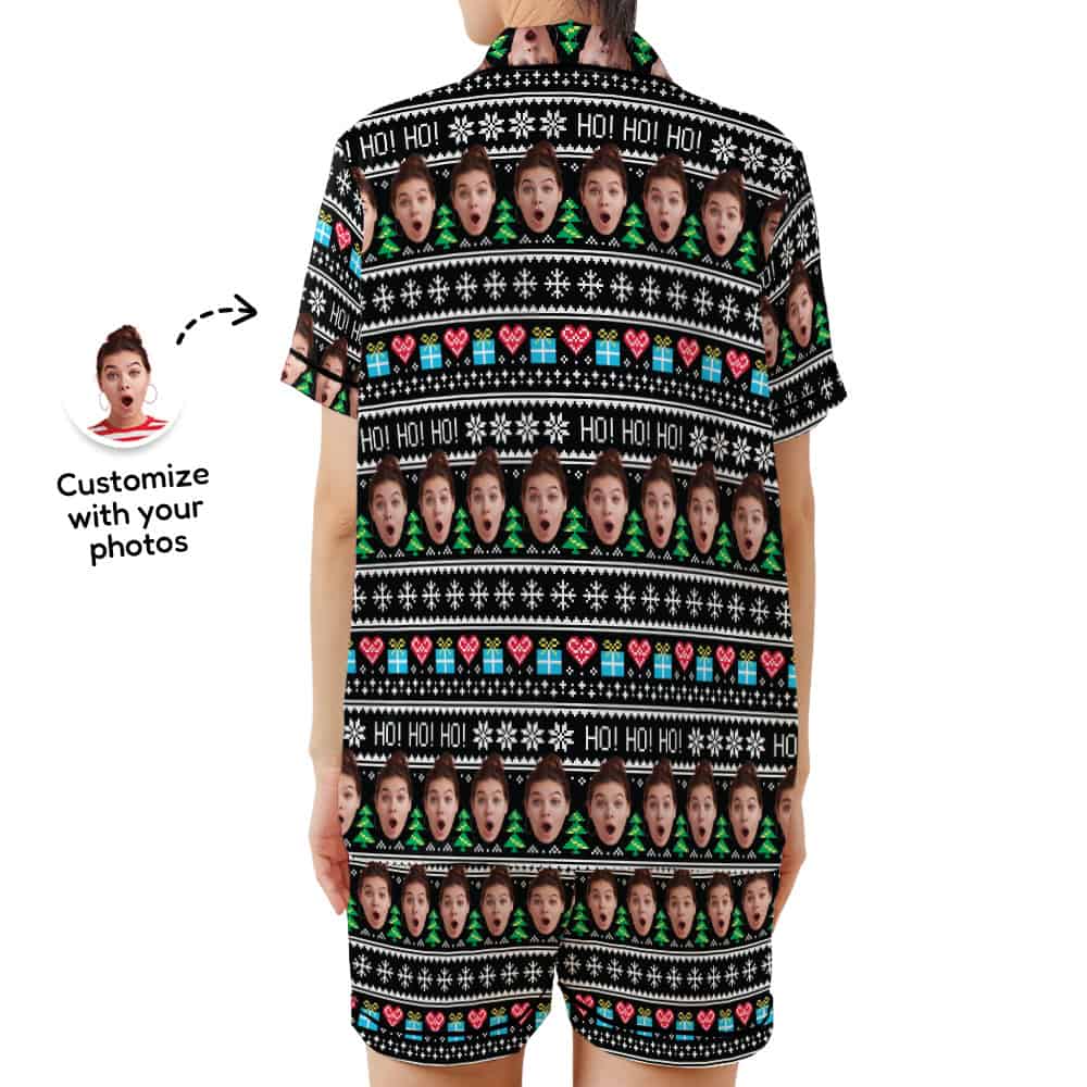 Custom Face Christmas Pajamas back