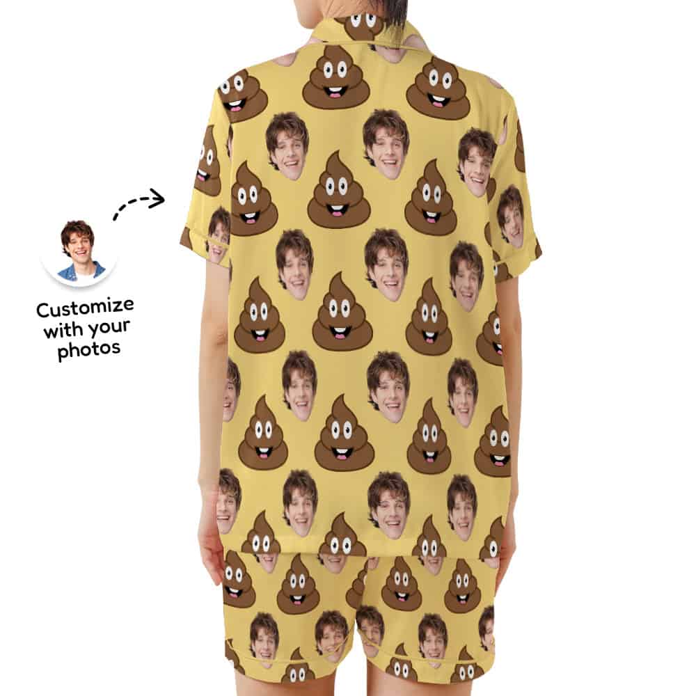 Poop Emoji Pajamas back