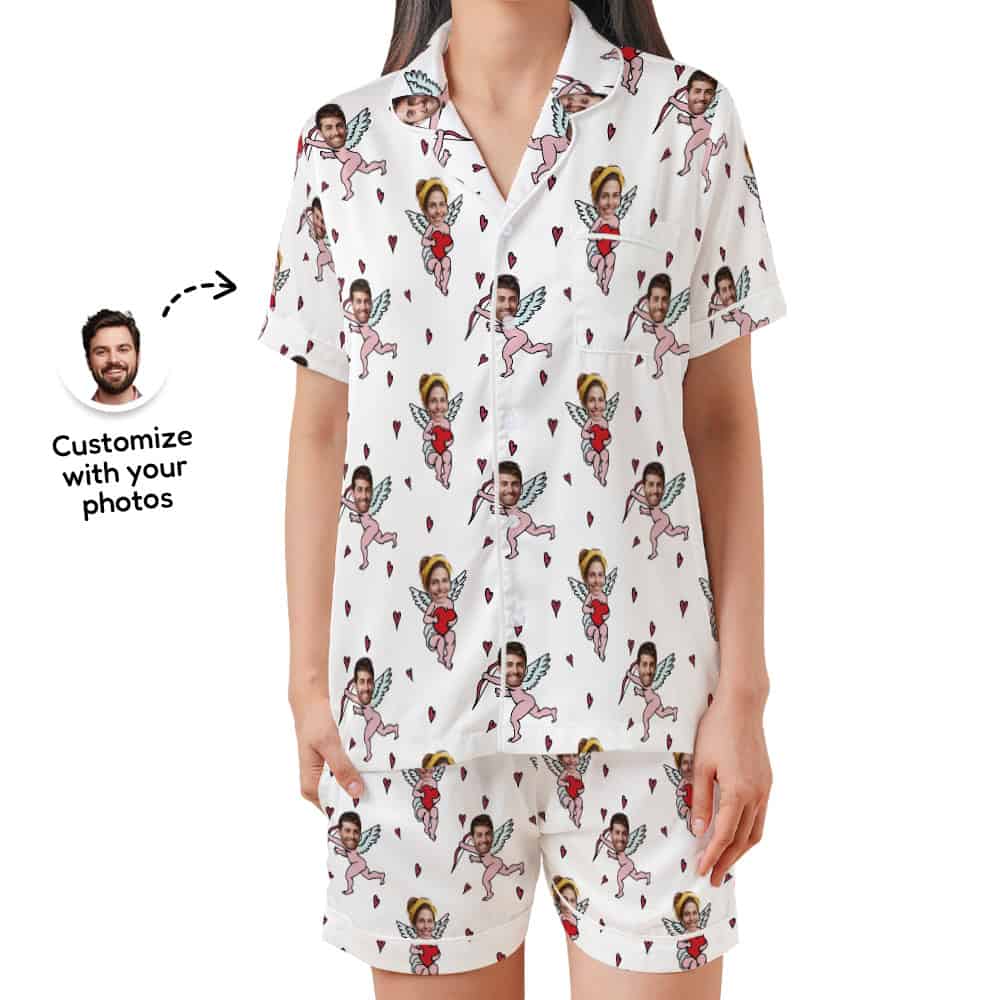 Romantic Short Sleeve Photo Pajamas