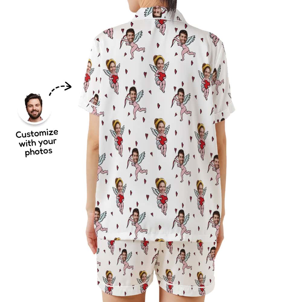 Romantic Short Sleeve Photo Pajamas front