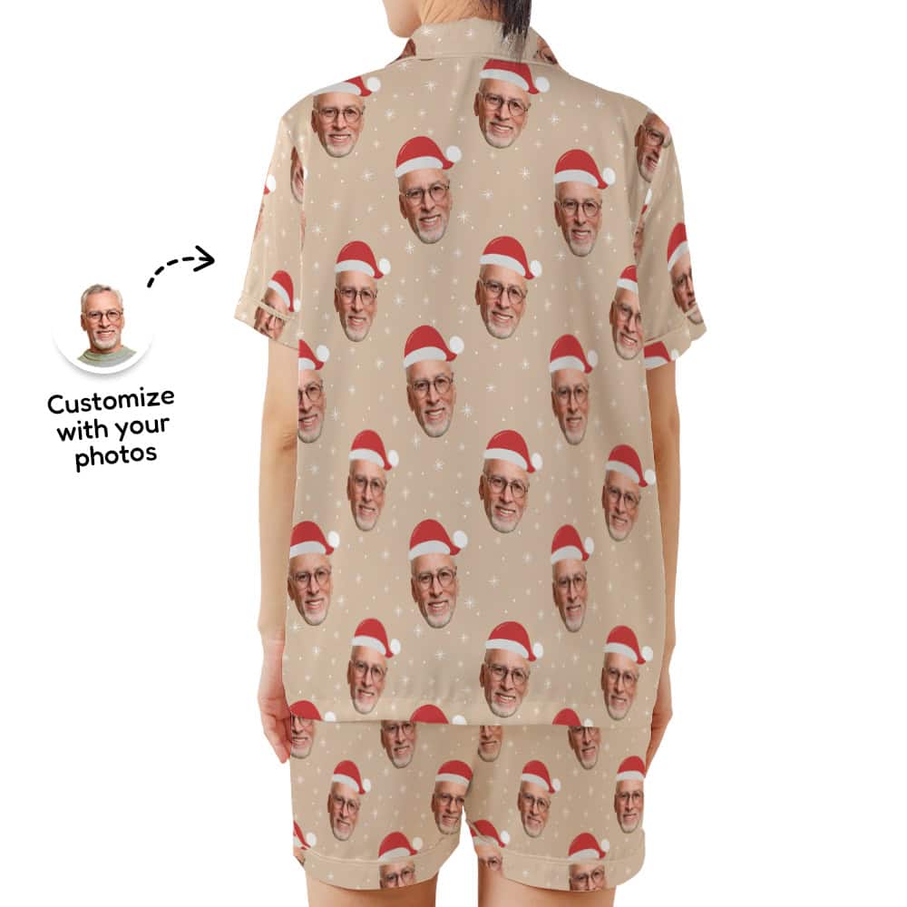 Santa Hat Photo Pajamas back