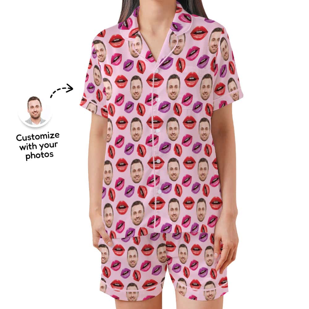 Smooch Print Photo Pajamas