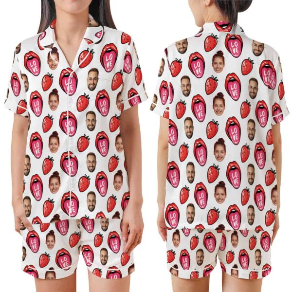 Sweet Berry Photo Shorts Pajama Set set