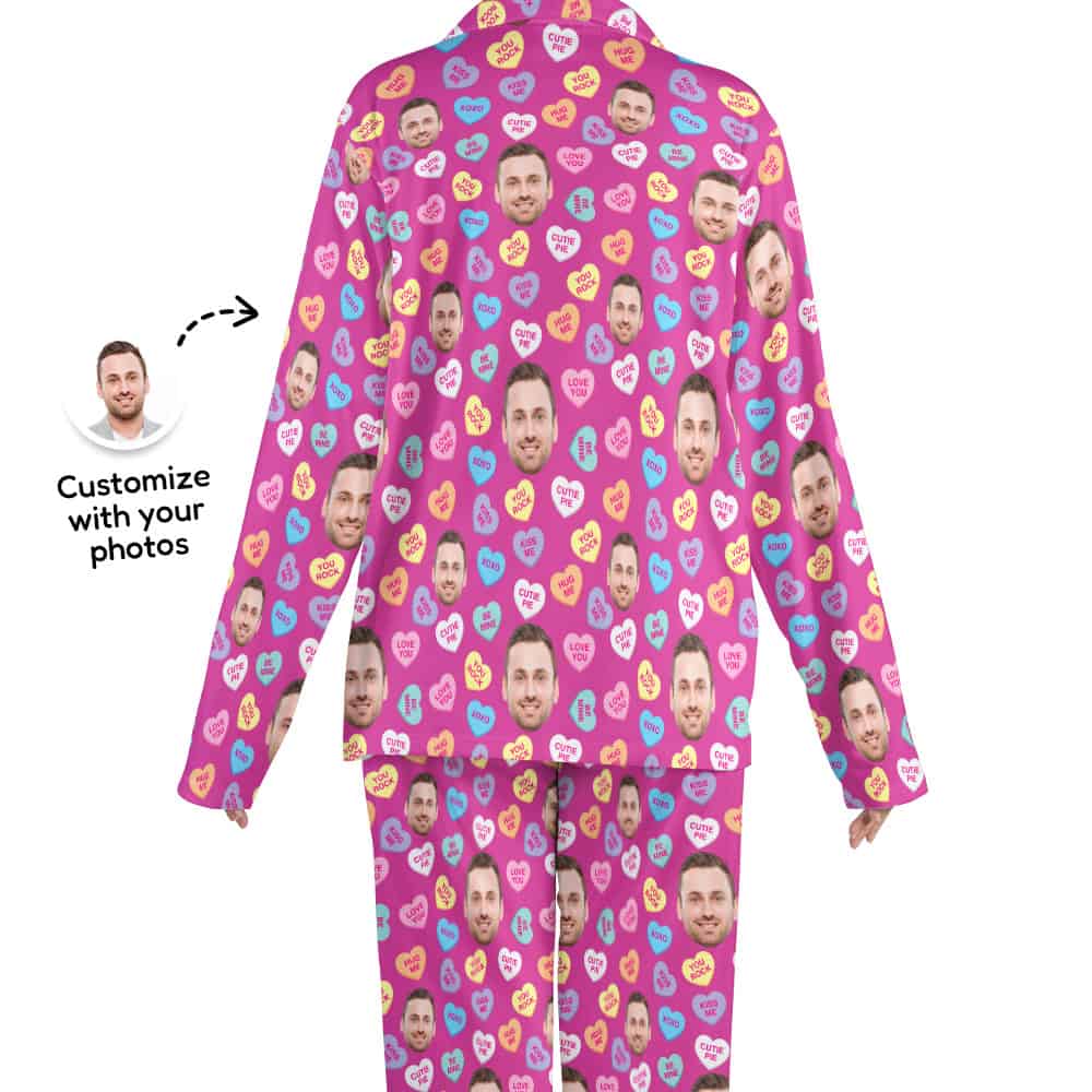 candy heart pajamas back