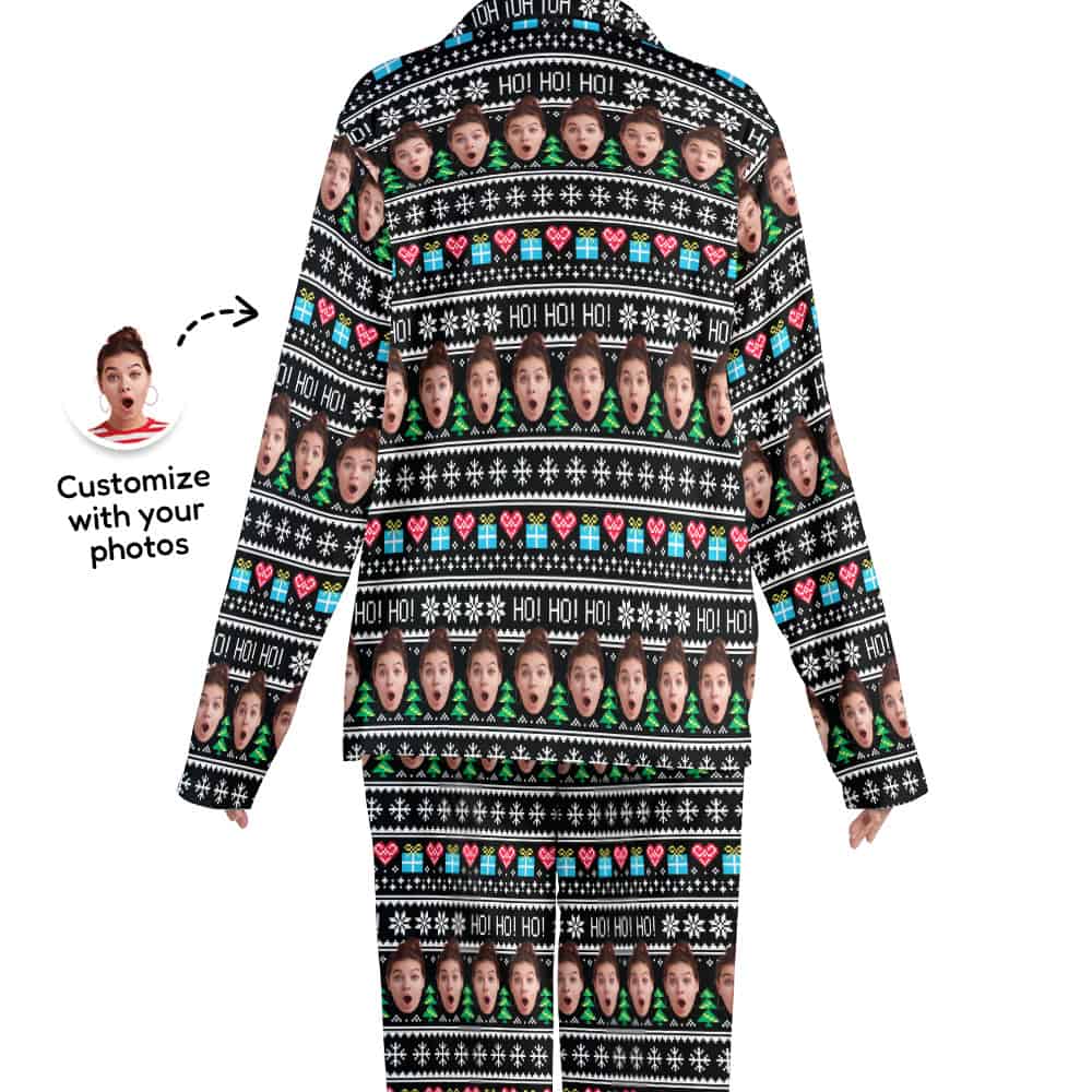 customized christmas pajamas back