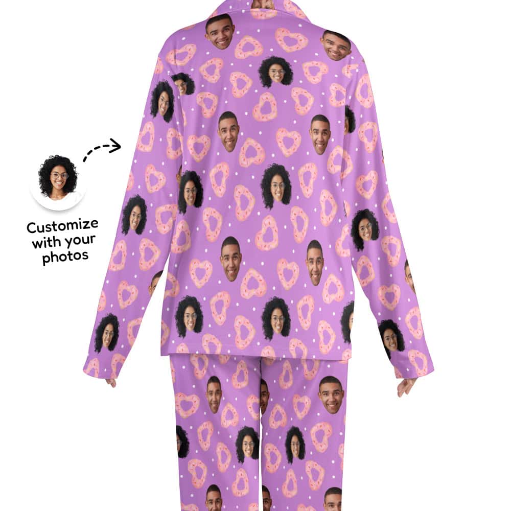 donut pajamas womens back