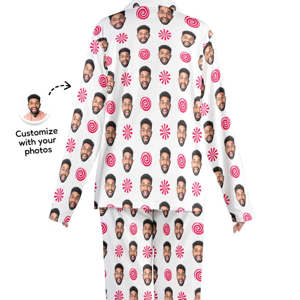 funny mens christmas pajamas back