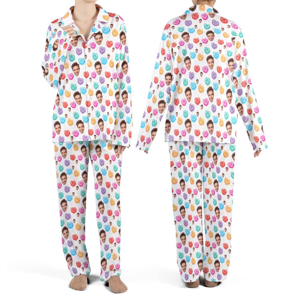 matching valentines pajamas set