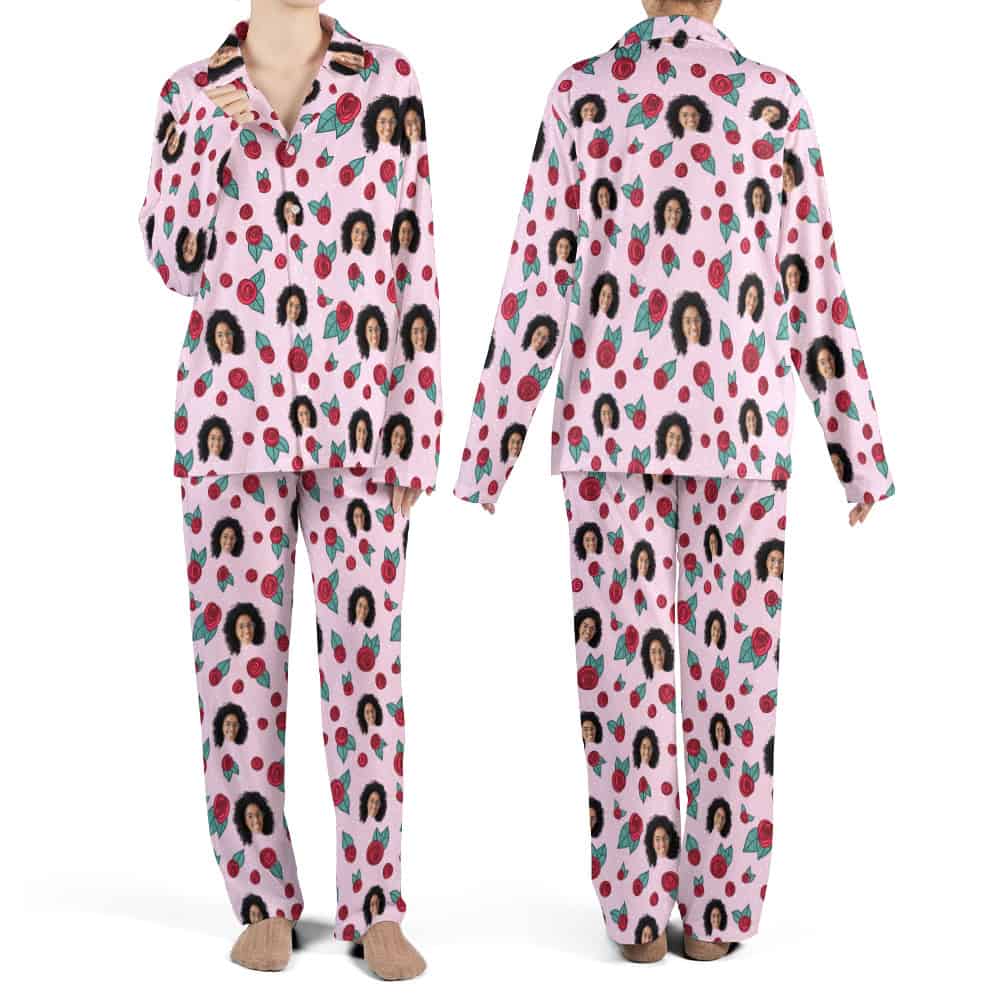 rose pajamas set