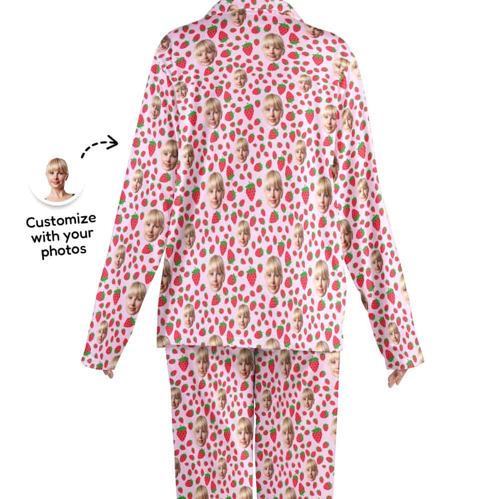 strawberry pajamas back