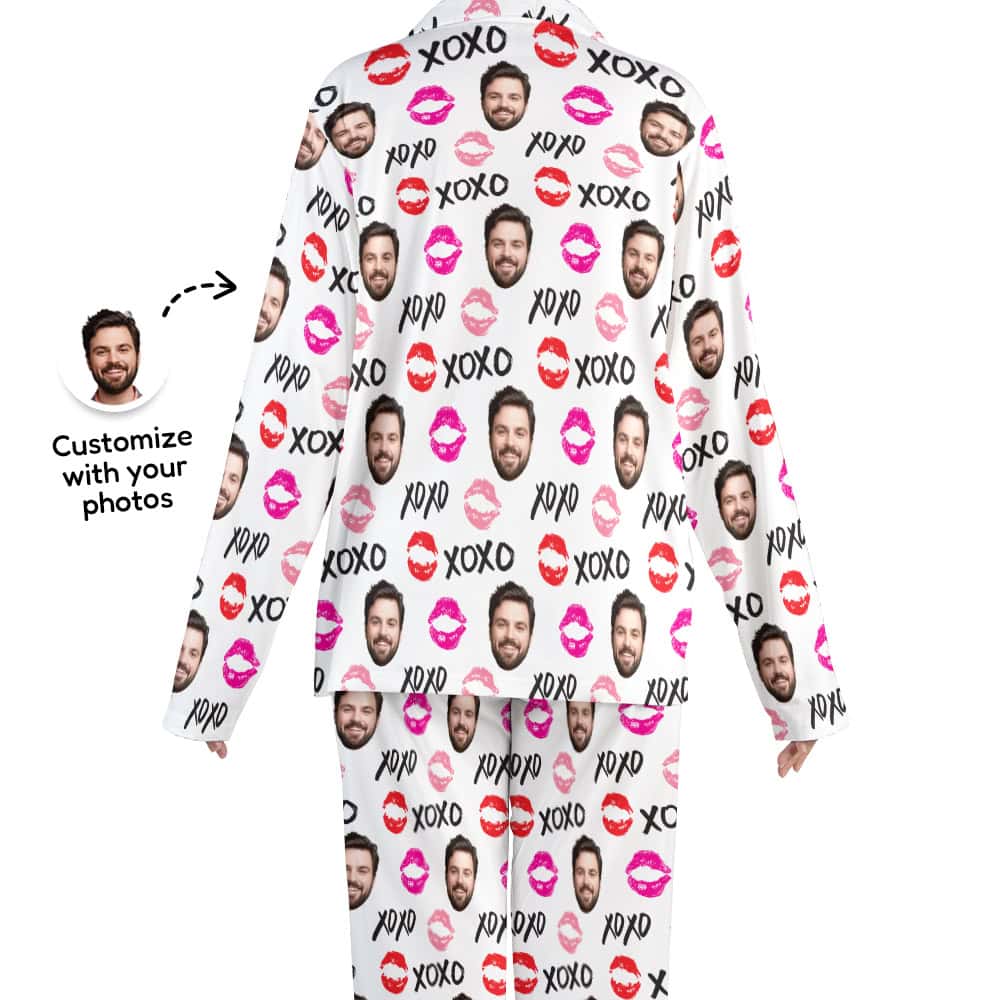 valentines pajamas women back