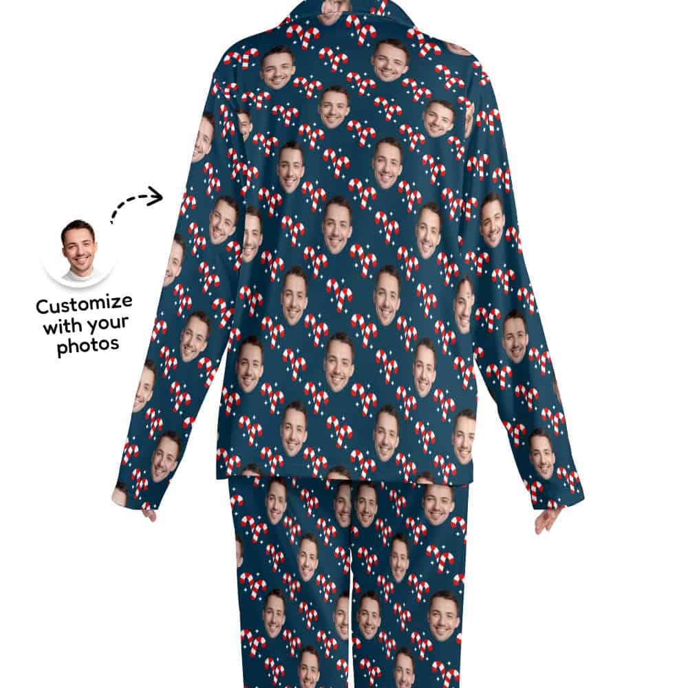 Candy Cane Pajamas for Adults back