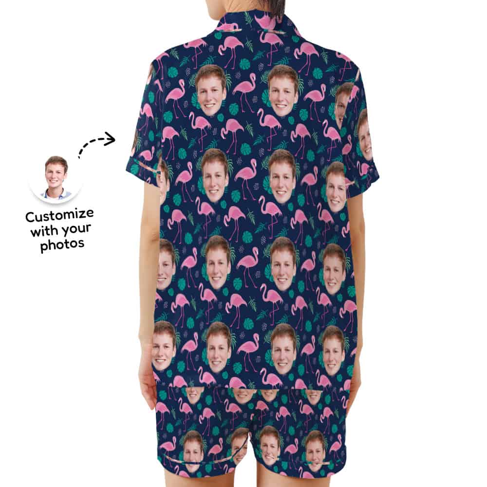 Flamingo Christmas Pajamas back