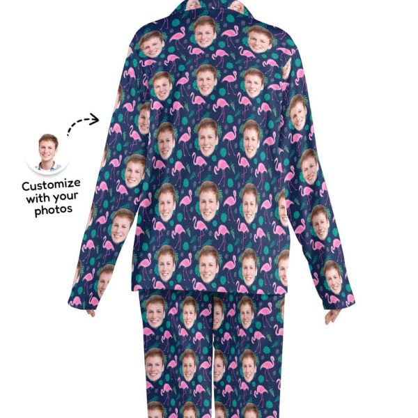 Flamingo Pajamas for Adults back