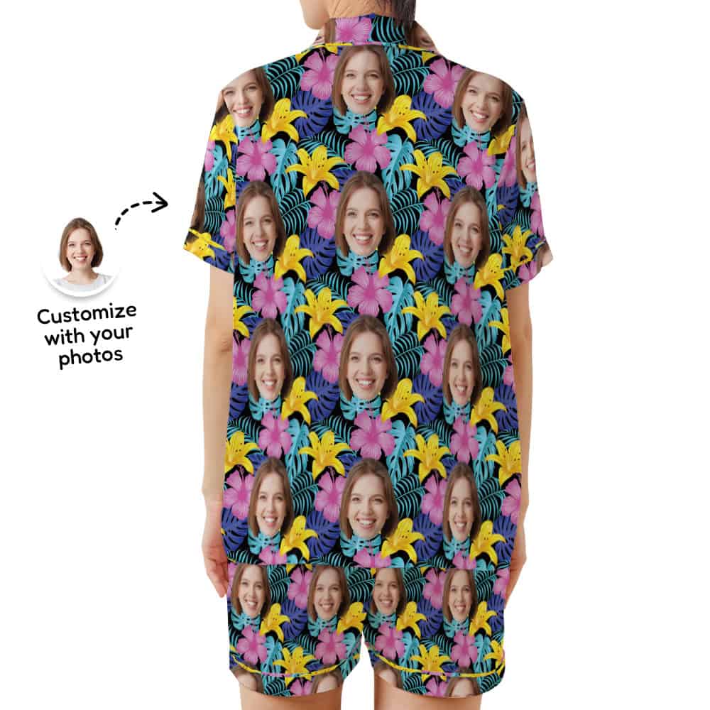 Hawaiian Print Pajamas back