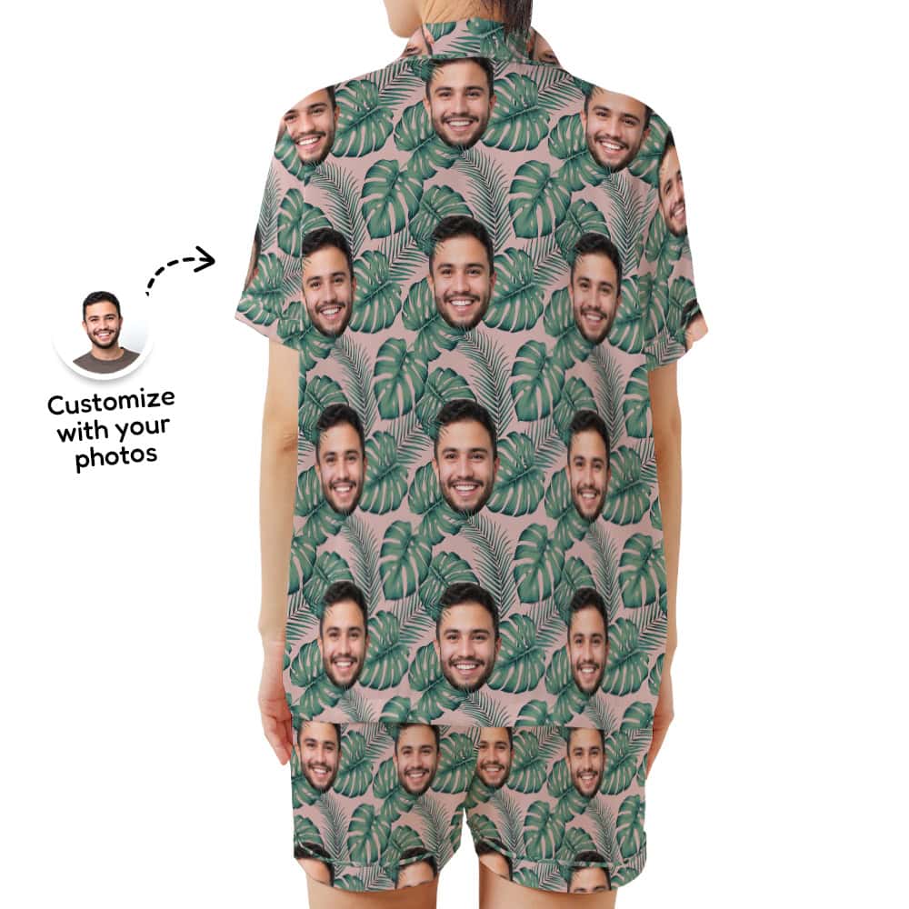 Tropical Leaf Pajamas back
