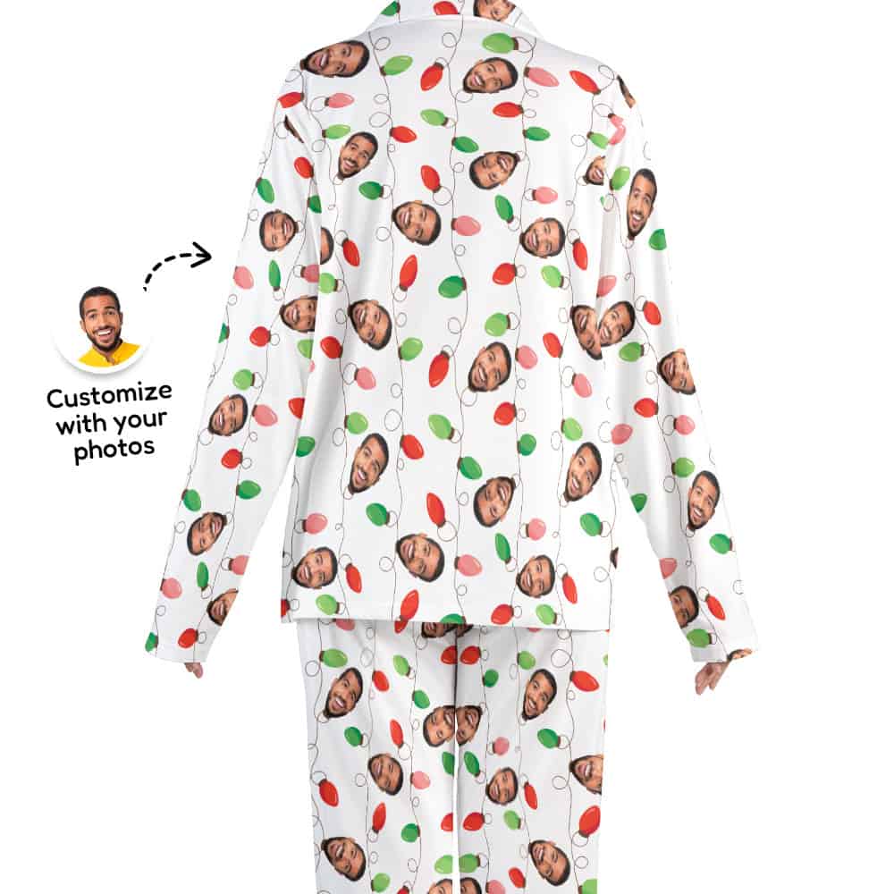 christmas light pajamas back