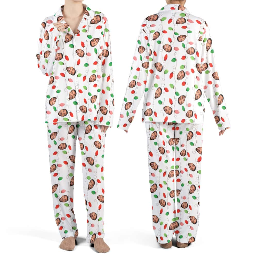 christmas light pajamas set