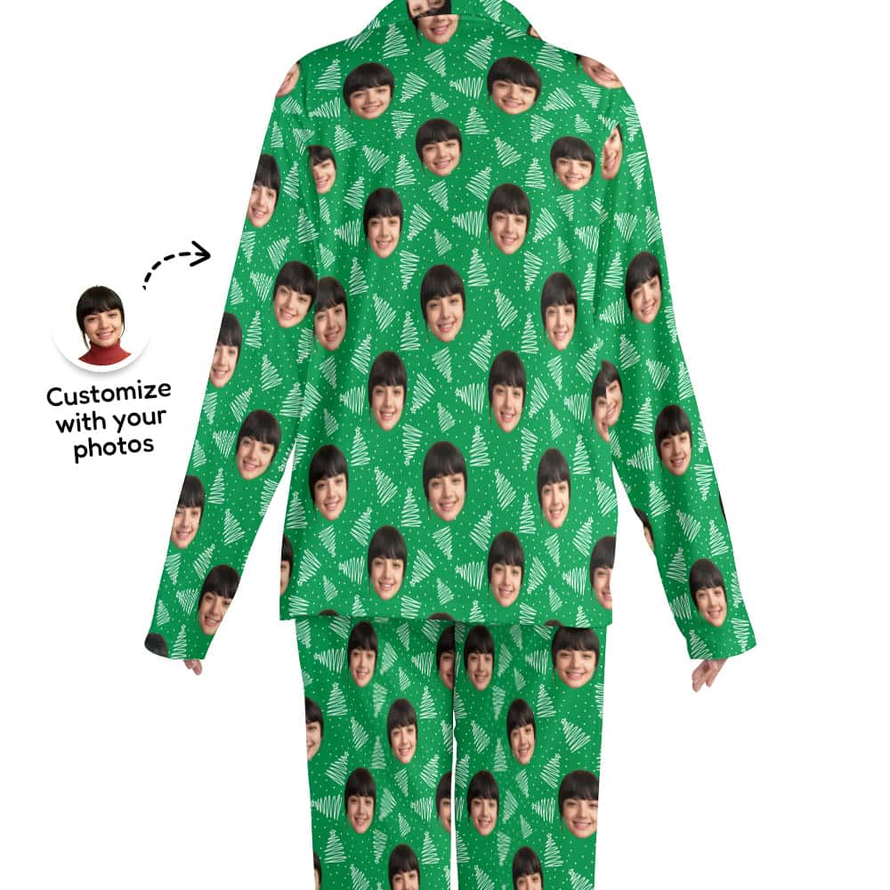 christmas tree pajamas back