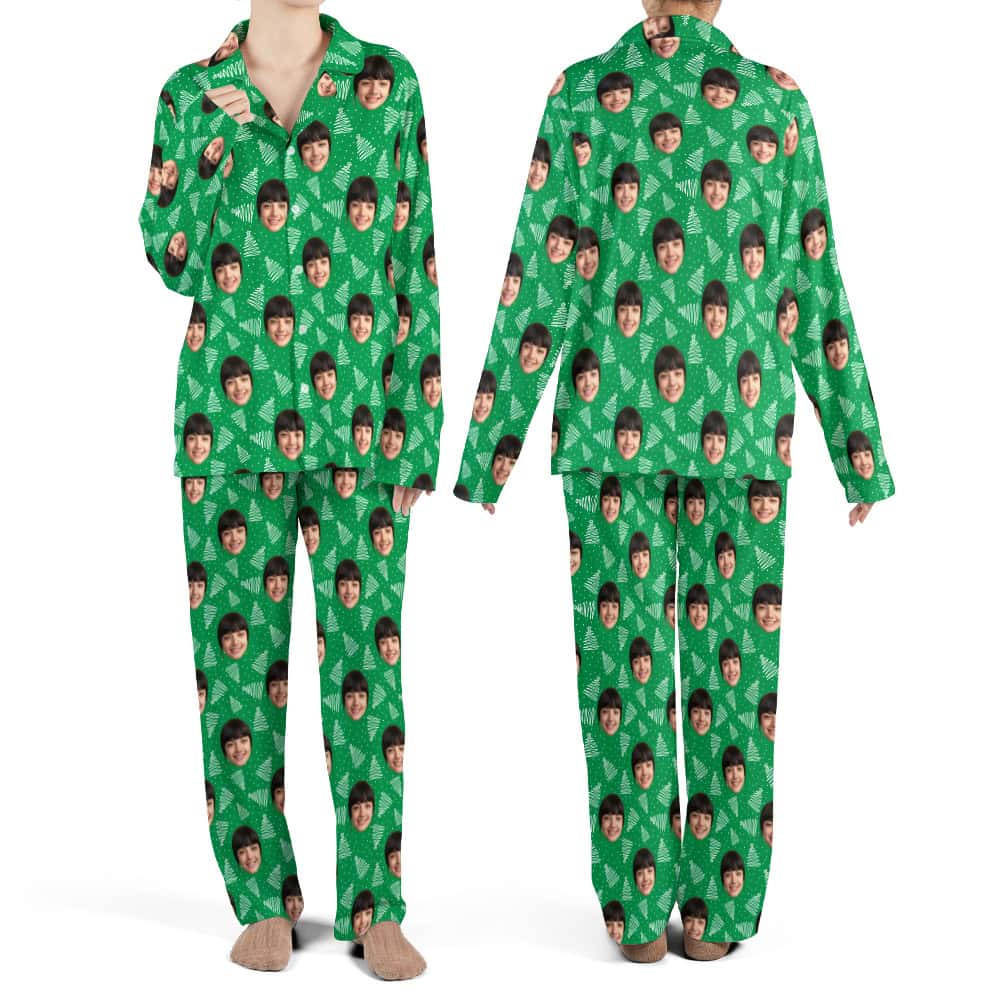 christmas tree pajamas set