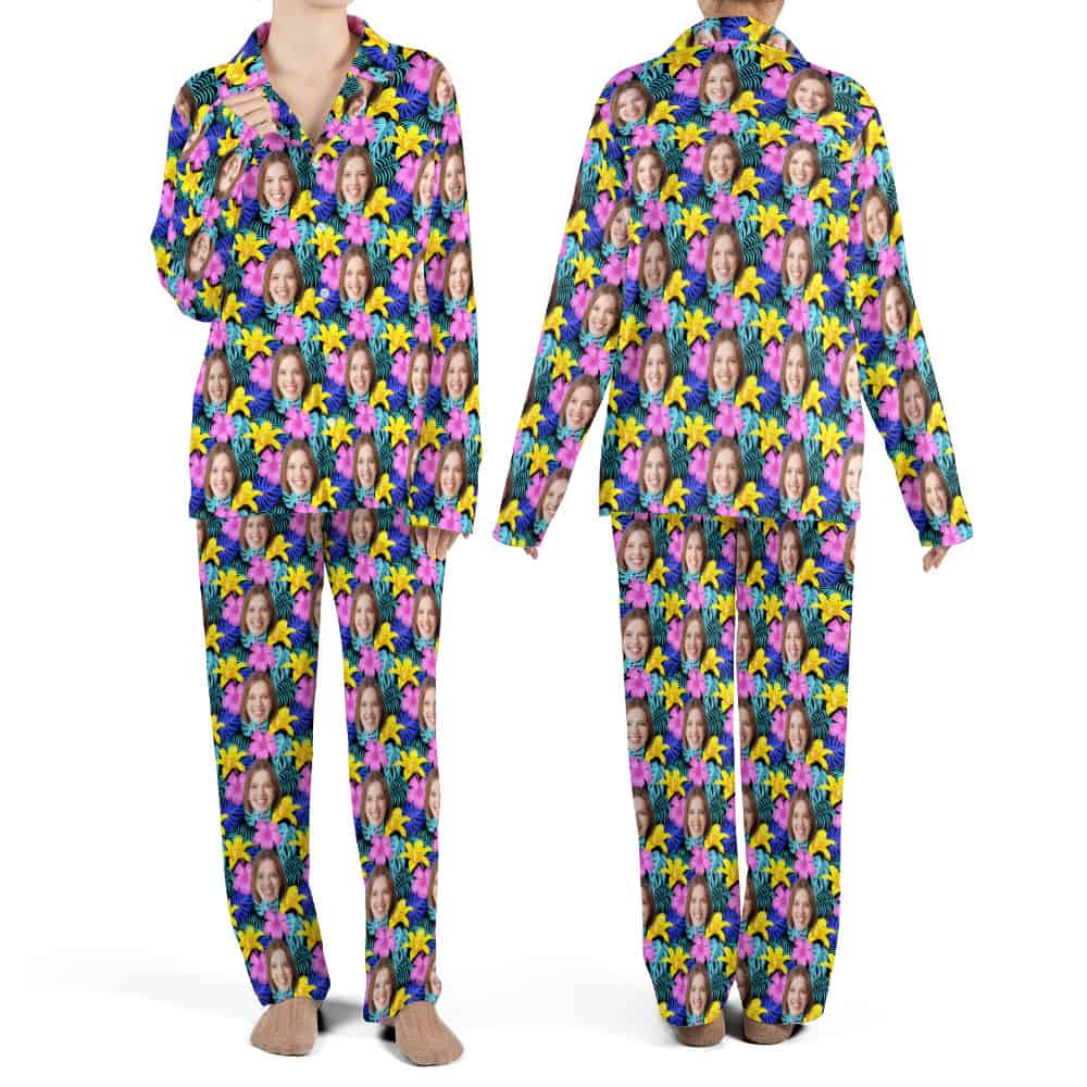 flower pajamas set
