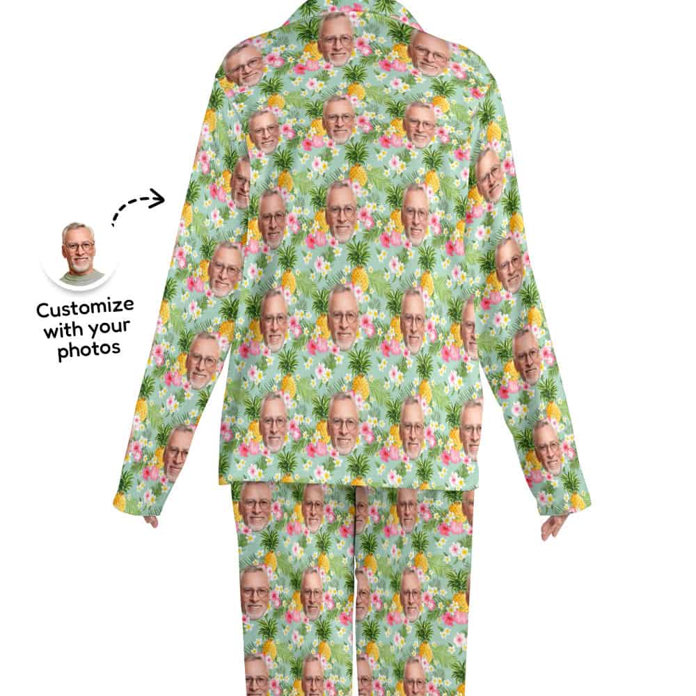 tropical christmas pajamas back